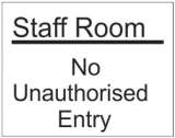 Staff room Sign